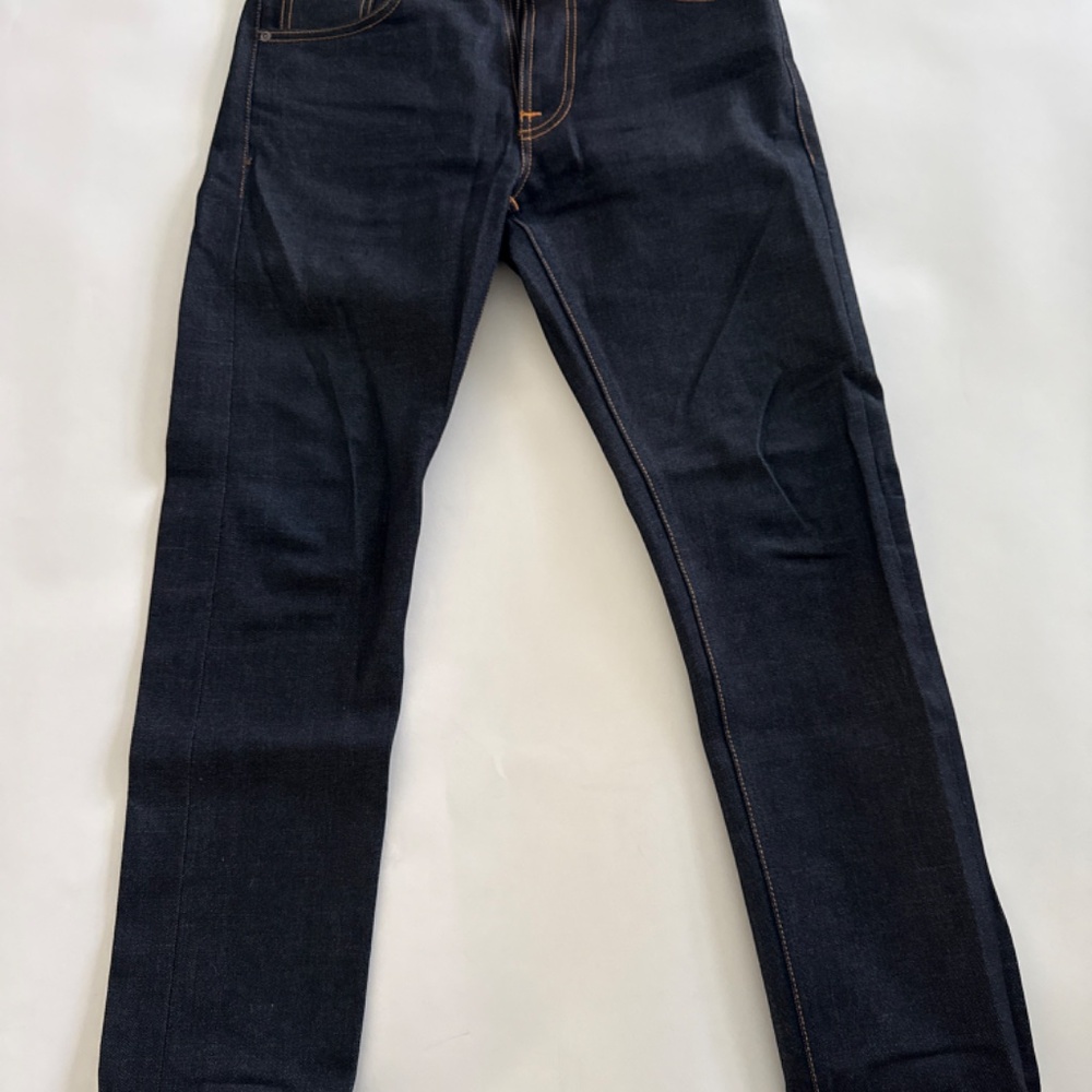 Nudie Jeans Lean Dean Slim Tapered – Dry Japanese Selvedge – Dark Blue – 30W